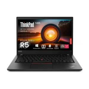 (Refurbished) Lenovo ThinkPad T495, Ryzen 5 Pro-3500U, 8GB DDR4 RAM, 256GB SSD, (Win 11, MS Office, Black, 1.54kg) 14" (35.6cm) HD, AMD Radeon Vega, HD Camera, Thin & Light Laptop